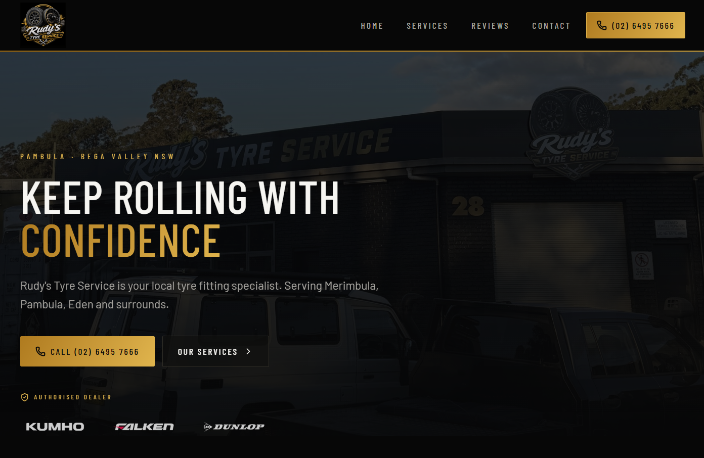 Website design for Rudy's Tyre Service